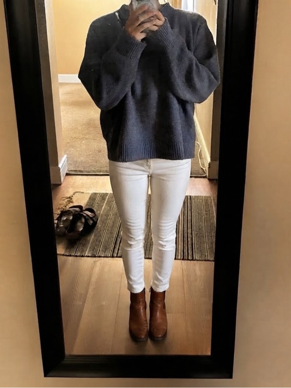 Cozy Charcoal Knit Women’s Sweater - Casual Pullover